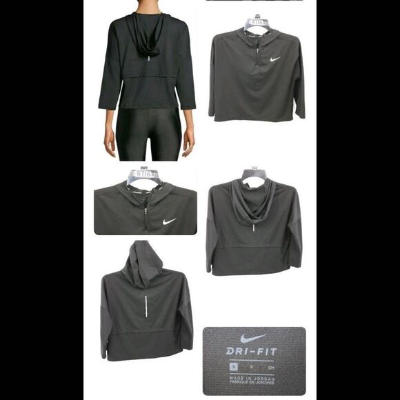 Nike Women's Dry Element Running Black Hoodie AA7958 010 Size Small. - Picture 2 of 13